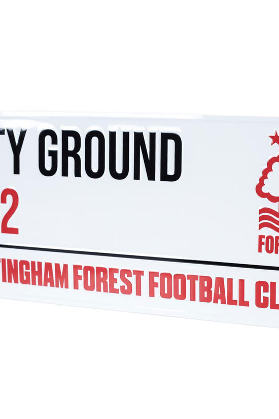 Nottingham Forest FC White Street Sign