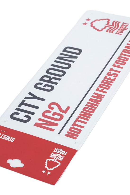 Nottingham Forest FC White Street Sign