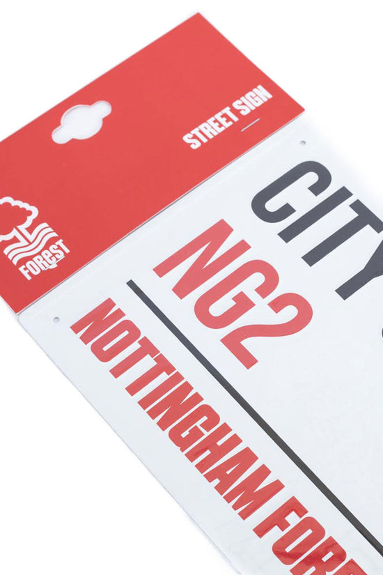 Nottingham Forest FC White Street Sign
