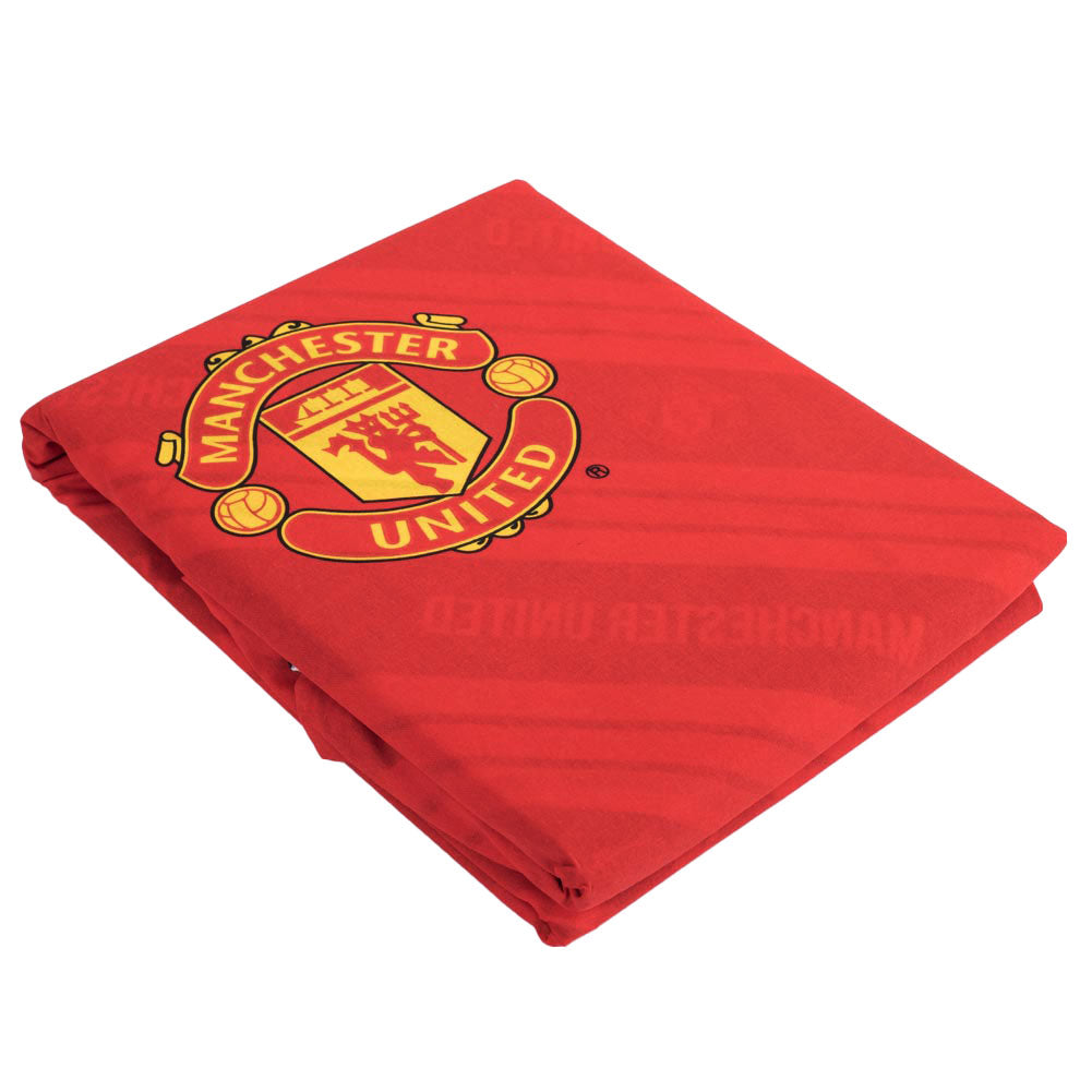 Manchester United FC Core Stripe Single Duvet Set 2