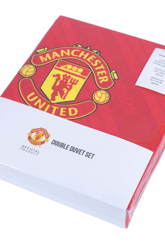 Manchester United FC Core Stripe Double Duvet Set