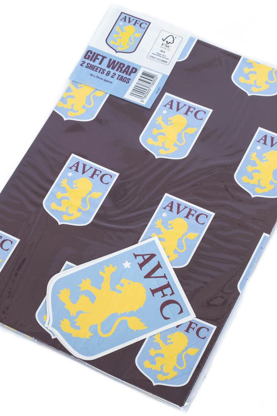 Aston Villa FC Text Gift Wrap