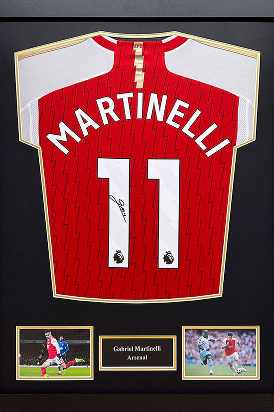 Arsenal FC Martinelli Signed Shirt Framed