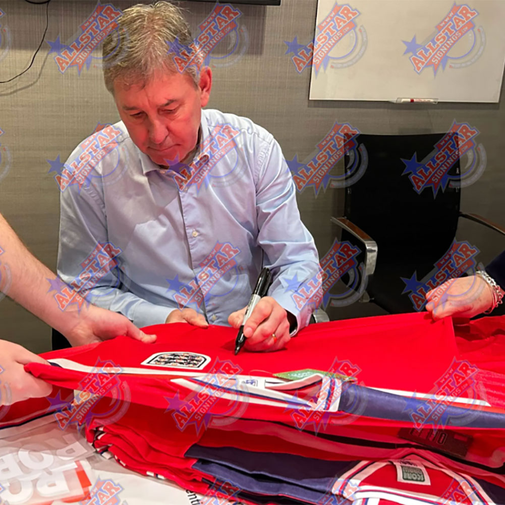 England FA 1982 Robson Signed Shirt Framed 1