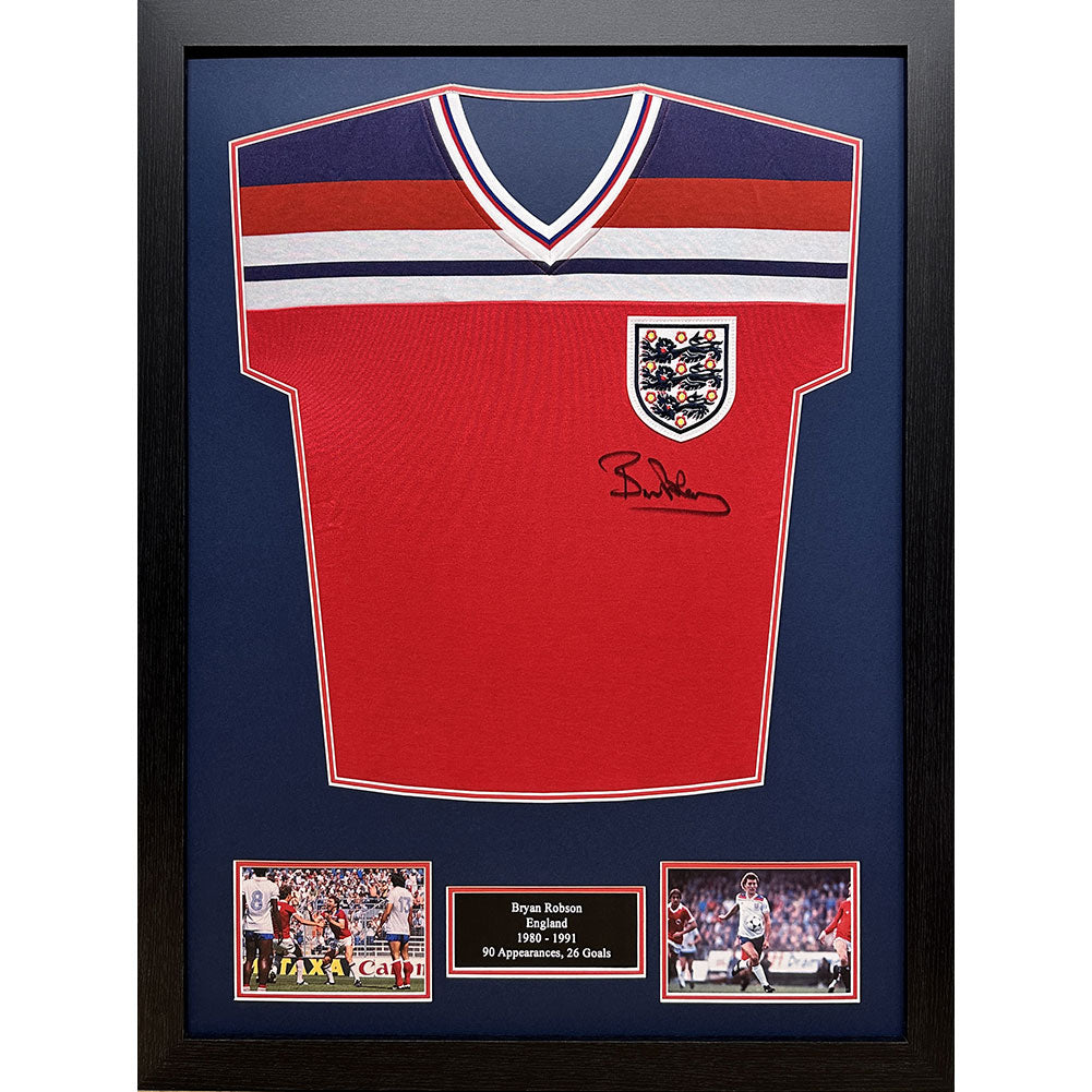 England FA 1982 Robson Signed Shirt Framed