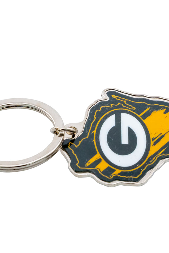 Green Bay Packers State Shape Keyring