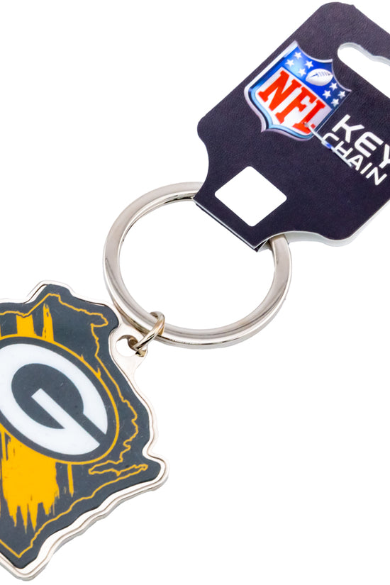 Green Bay Packers State Shape Keyring