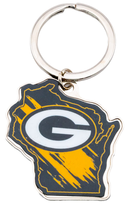 Green Bay Packers State Shape Keyring