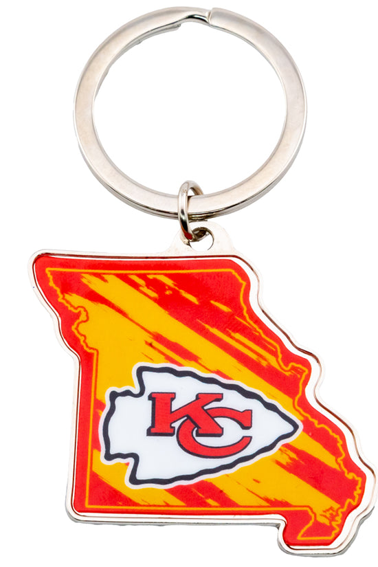 Kansas City Chiefs State Shape Keyring