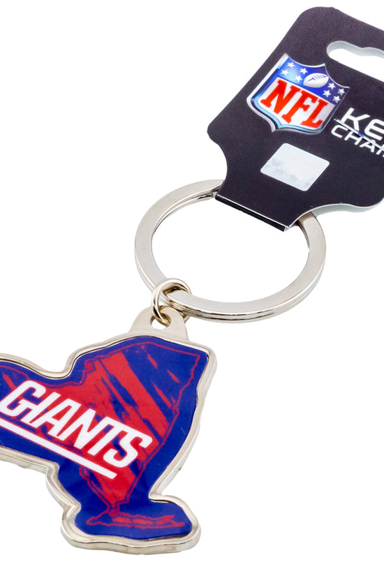 New York Giants State Shape Keyring