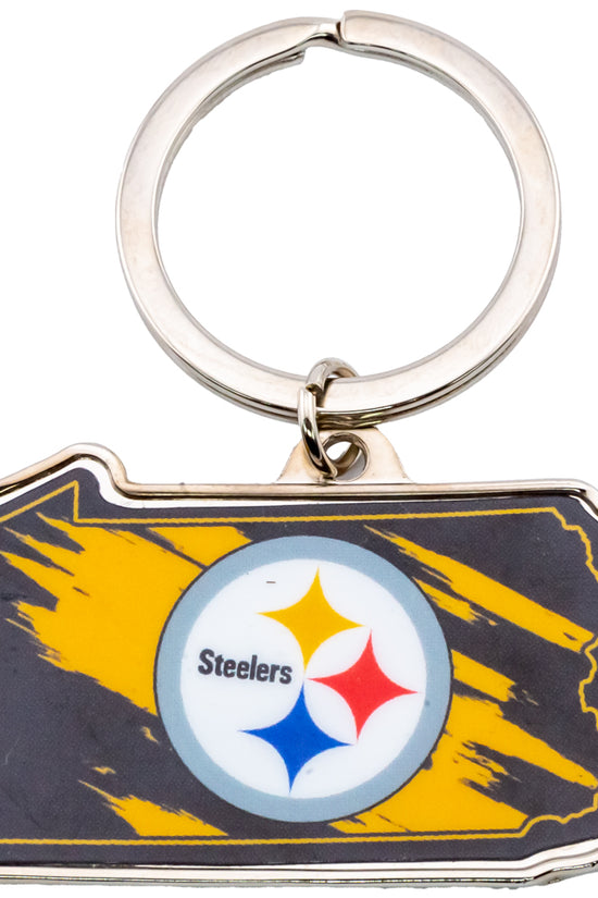 Pittsburgh Steelers State Shape Keyring