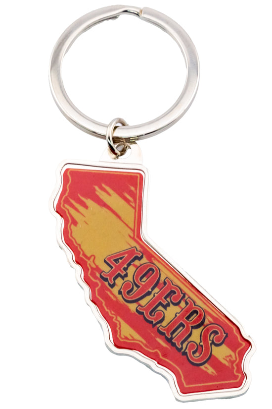 San Francisco 49ers State Shape Keyring