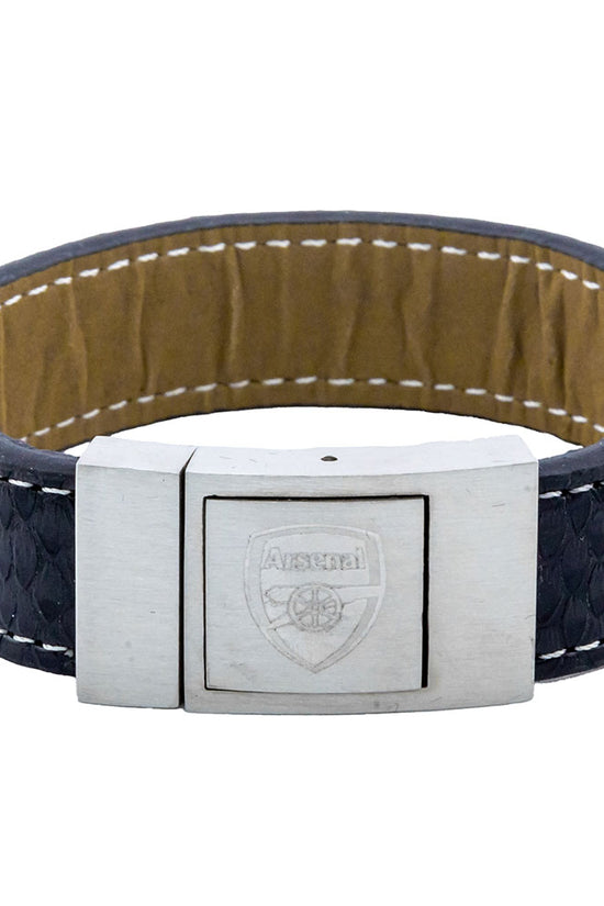 Arsenal FC Stitched Leather Bracelet