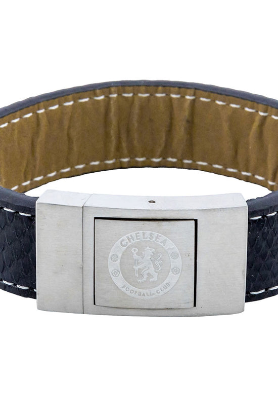 Chelsea FC Stitched Leather Bracelet
