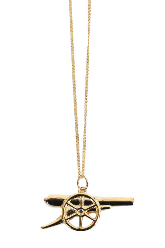 Arsenal FC 18ct Gold Plated on Silver Cannon Pendant & Chain