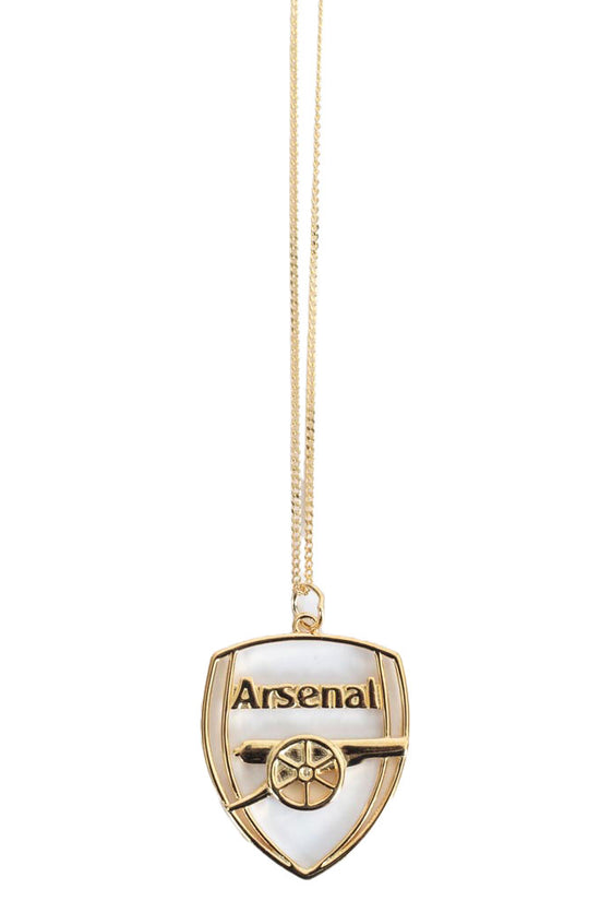Arsenal FC 18ct Gold Plated on Silver Crest Pendant & Chain