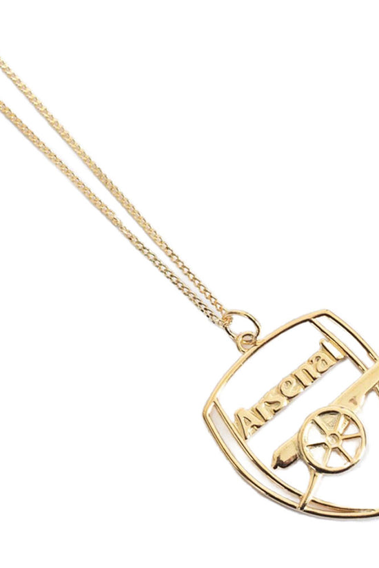 Arsenal FC 18ct Gold Plated on Silver Crest Pendant & Chain