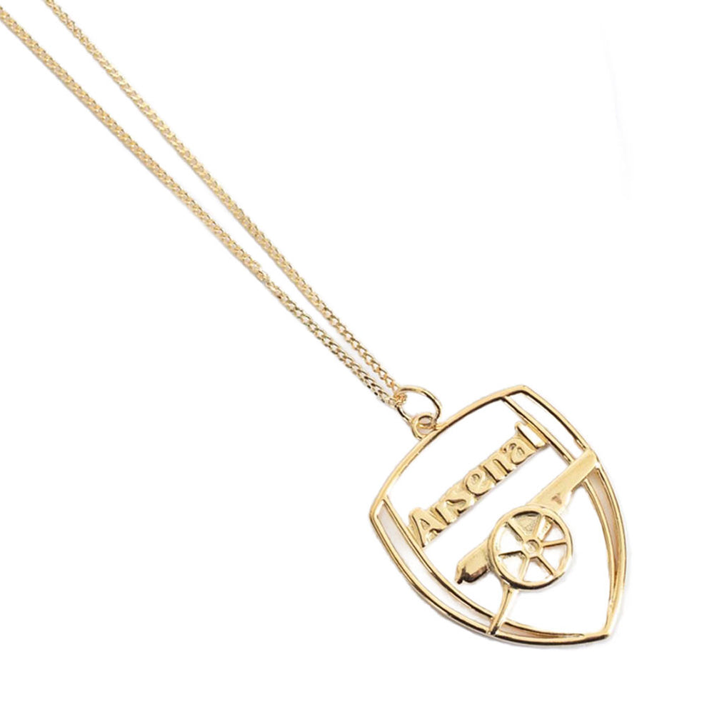 Arsenal FC 18ct Gold Plated on Silver Crest Pendant & Chain – Cazna Sports