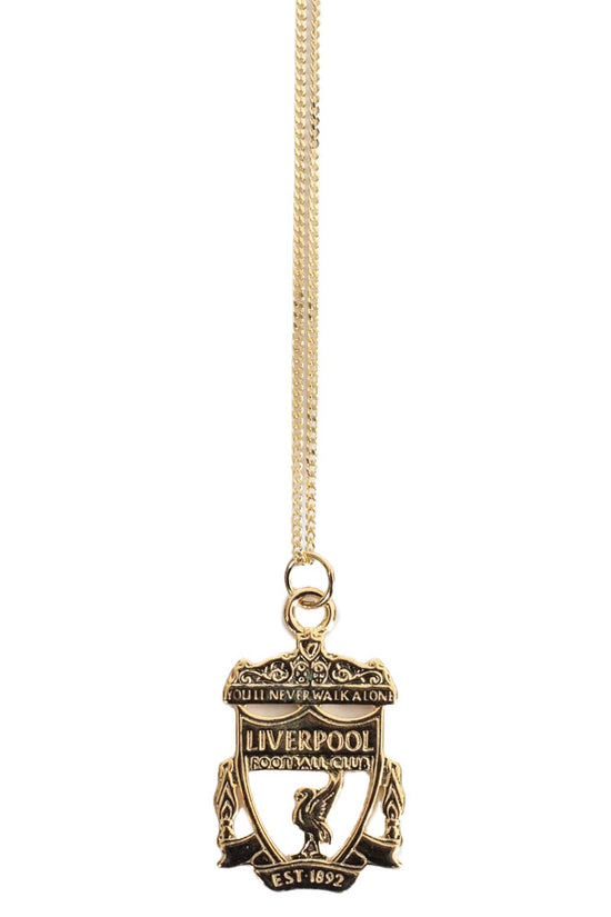 Liverpool FC 18ct Gold Plated on Silver Crest Pendant & Chain