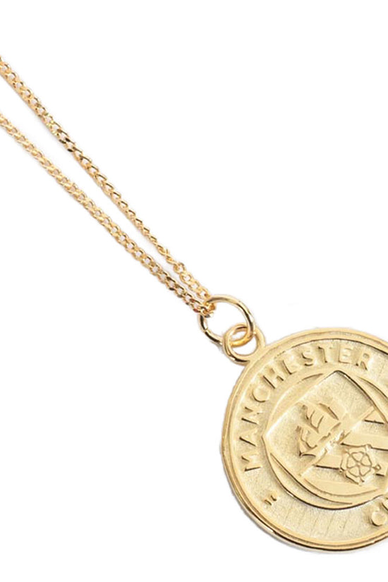 Manchester City FC 18ct Gold Plated on Silver Pendant & Chain