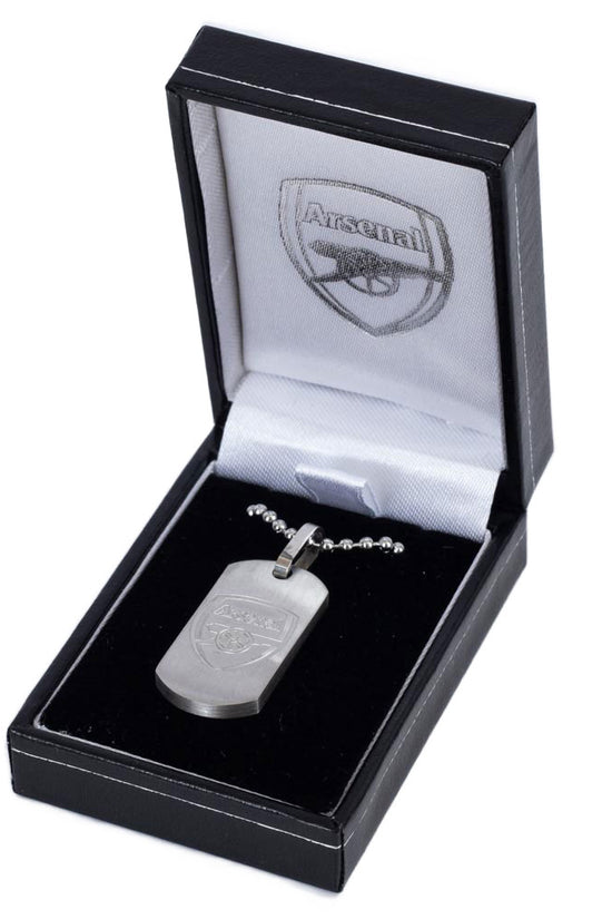 Arsenal FC Matt Finish Dog Tag & Chain