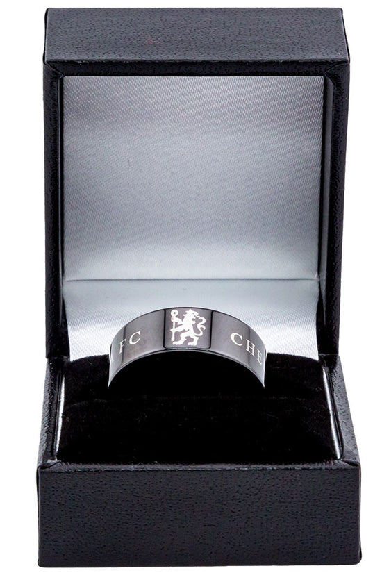 Chelsea FC Black Ceramic Ring Large