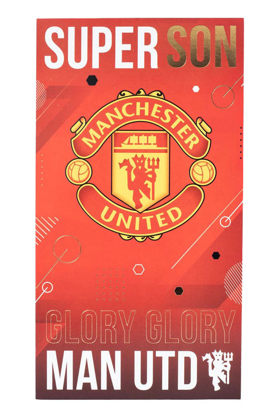 Manchester United FC Super Son Birthday Card