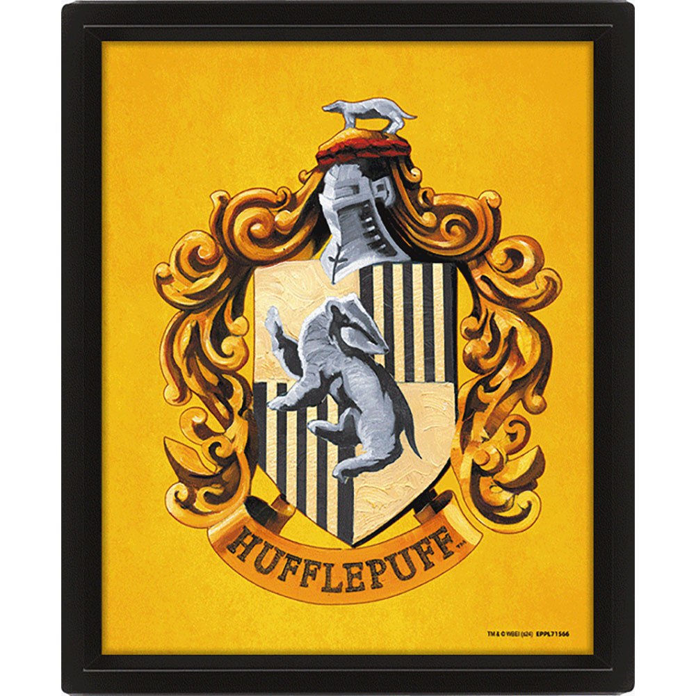 Harry Potter Hufflepuff Framed 3D Picture 1
