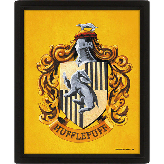 Harry Potter Hufflepuff Framed 3D Picture 1