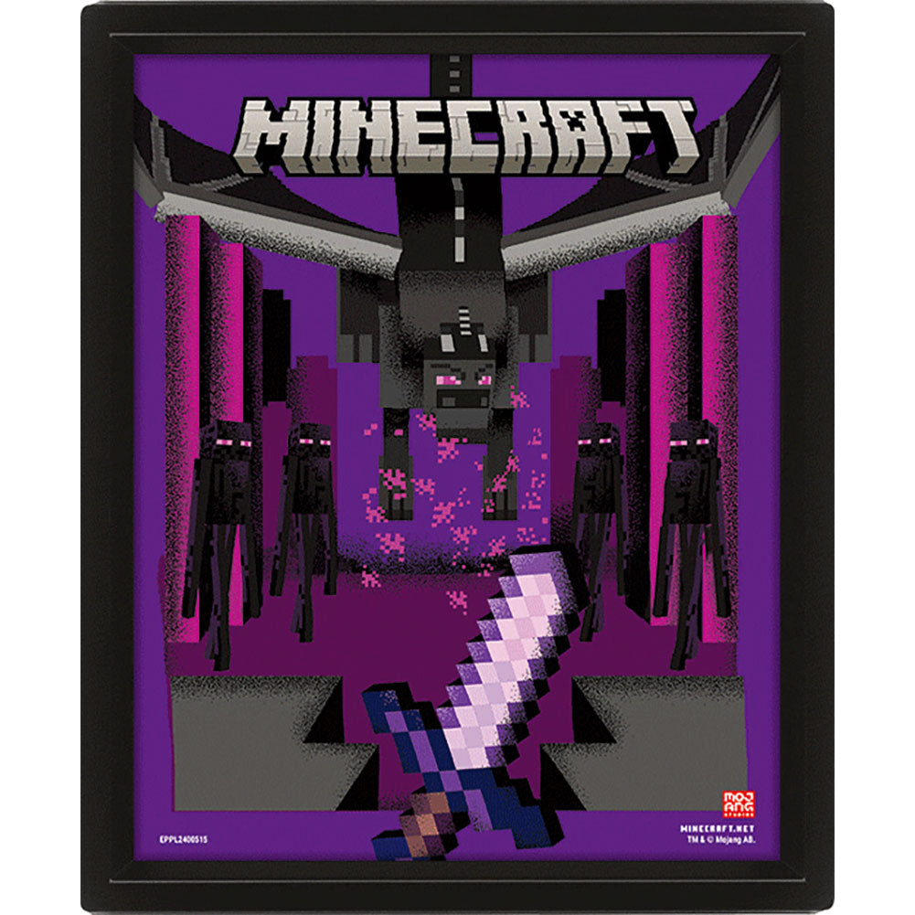 Minecraft Dragon Duel Framed 3D Picture 2