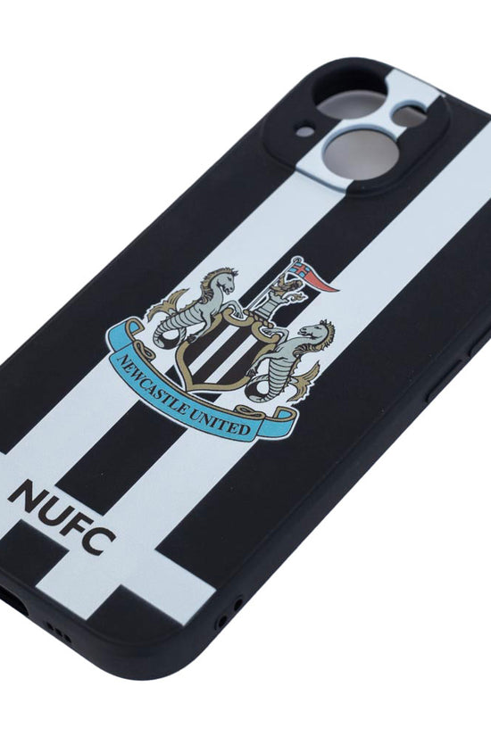 Newcastle United FC iPhone 15 Striped Silicone Case