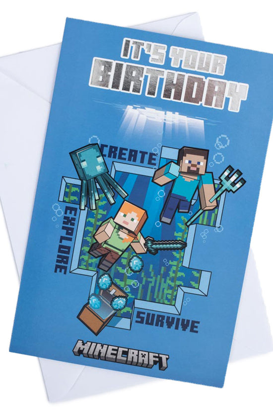 Minecraft Birthday Card
