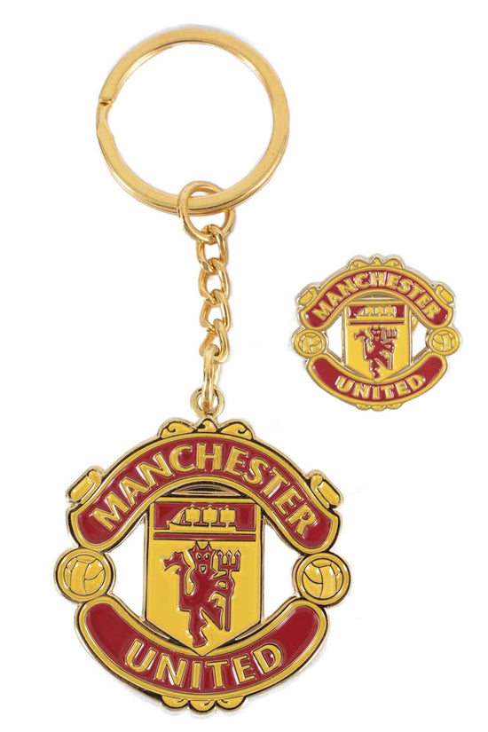 Manchester United FC Keyring Badge Set
