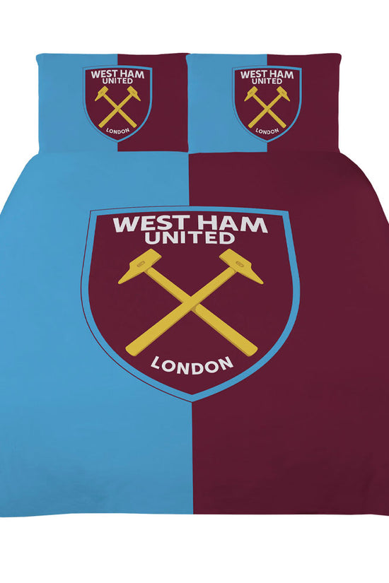 West Ham United FC Colour Split King Duvet Set