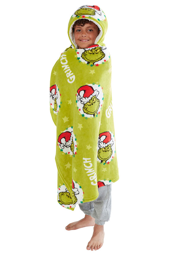 The Grinch Youths Hooded Blanket