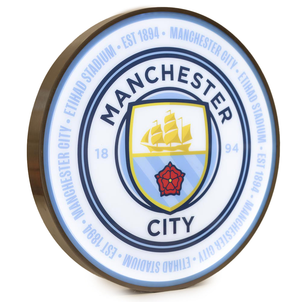 Manchester City FC 12 Inch LED Wall Light 1
