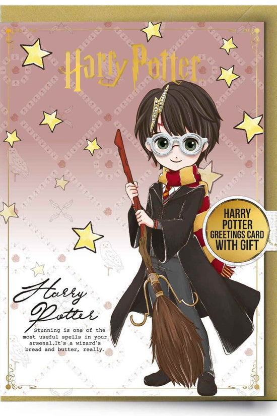 Harry Potter Greetings Card with Badge