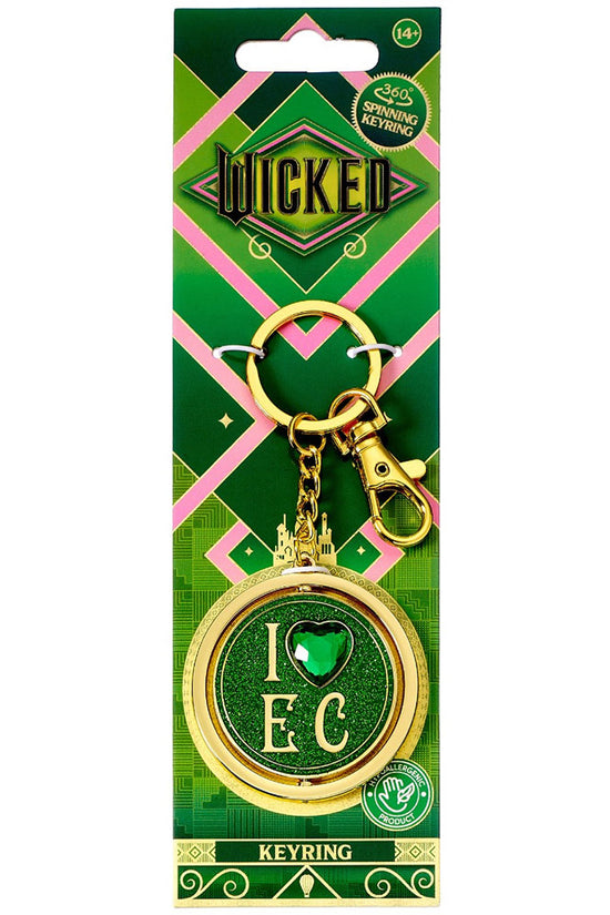 Wicked I Love Emerald City Spinner Keyring 4