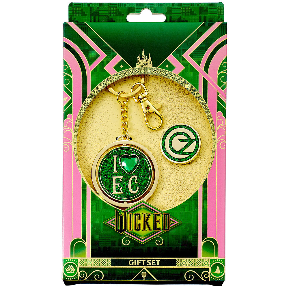 Wicked I Love Emerald City Keyring Badge Set 2