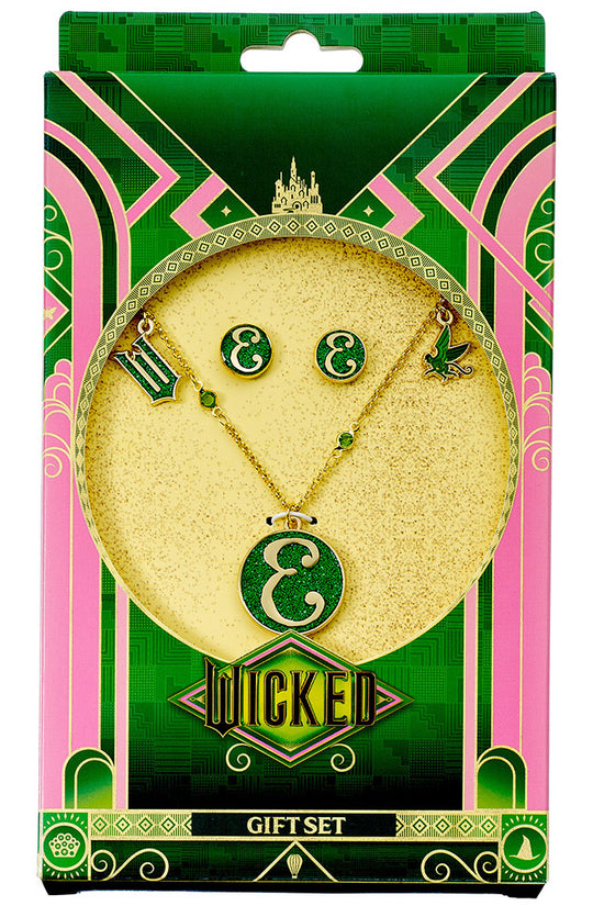 Wicked Gold Plated Elphaba Necklace Earrings 1
