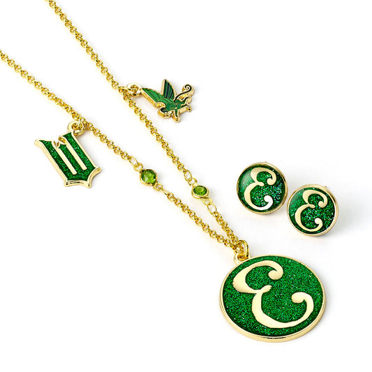 Wicked Gold Plated Elphaba Necklace Earrings