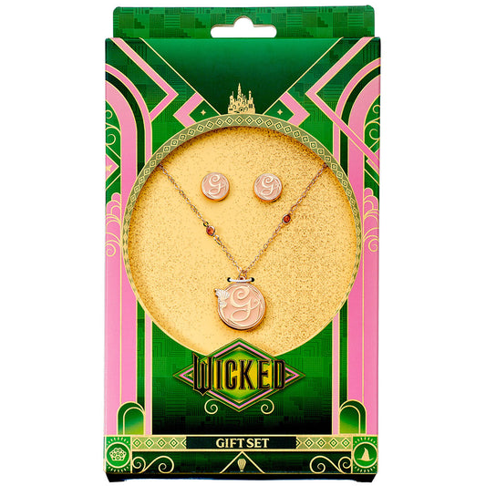 Wicked Rose Gold Plated Glinda Necklace Earrings 1
