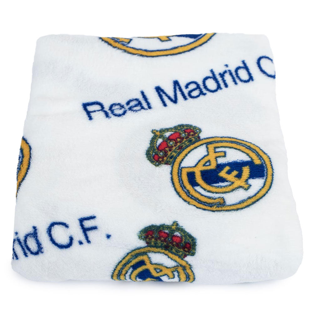 Real Madrid FC Multi Crest Fleece Blanket 1