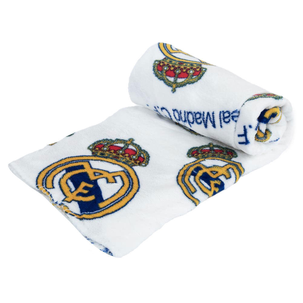 Real Madrid FC Multi Crest Fleece Blanket 2