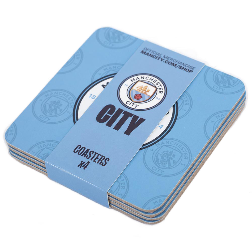Manchester City FC 4pk Cork Coaster 3
