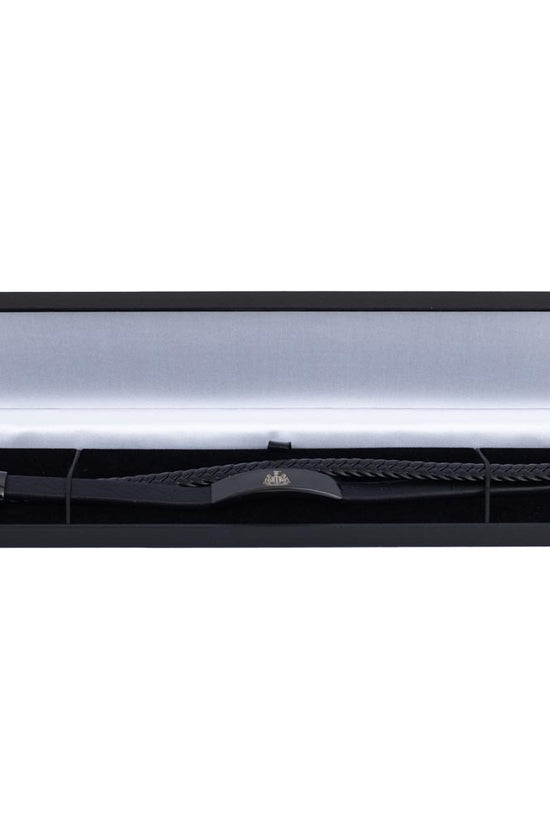 Newcastle United FC Black IP Leather Bracelet