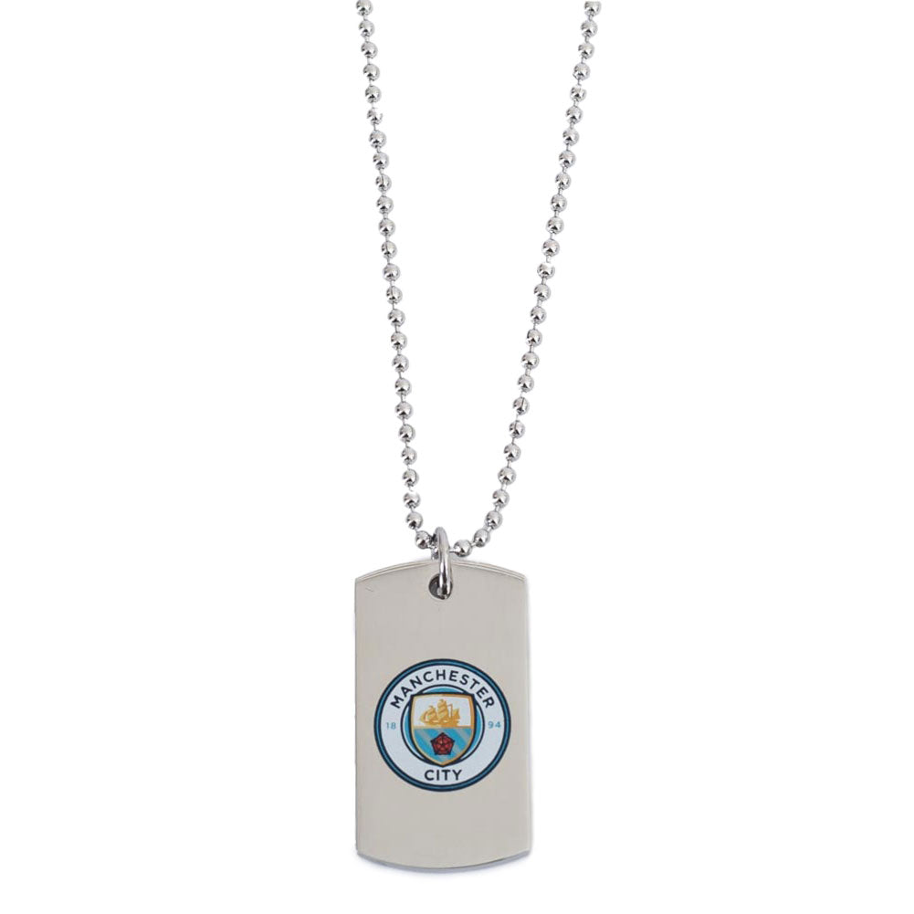 Manchester City FC Colour Crest Dog Tag Chain 1