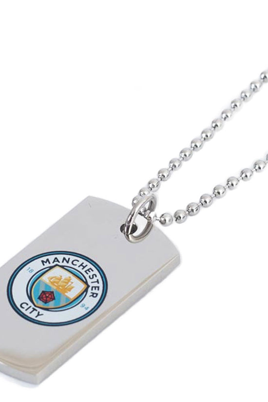 Manchester City FC Colour Crest Dog Tag Chain