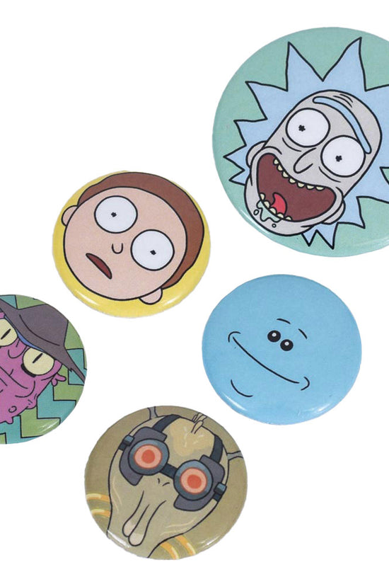 Rick And Morty Heads Button Badge Set 1