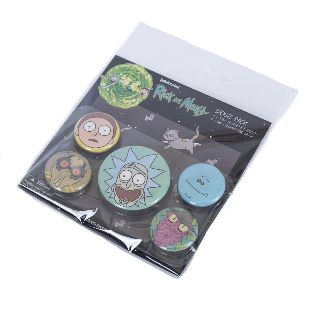 Rick And Morty Heads Button Badge Set 2